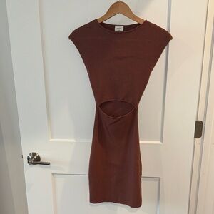 Aritzia Wilfred Free Elegant Cut-Out Dress